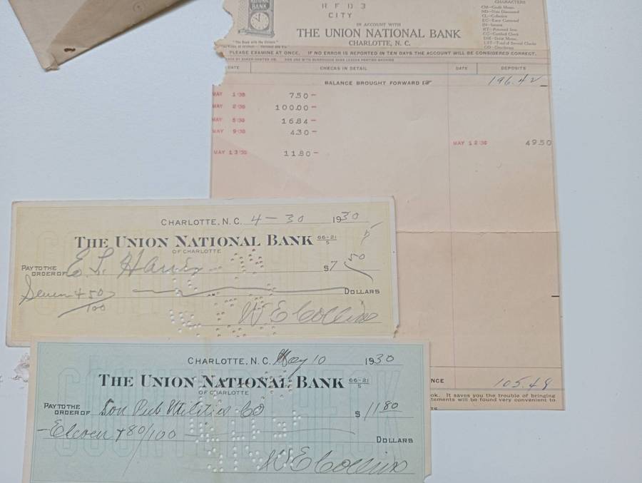 USA 1926-30 NICE GROUP OF CACHETTS ON CHECKS