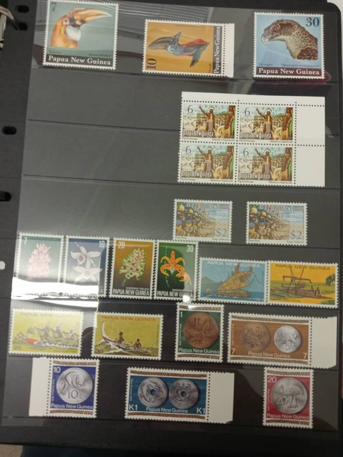 PAPUA NEW GUINEA-LOVELY COLLECTION CONTROLS AND MUCH MORE UMM odd minor light tone.12 FULL PAGES
