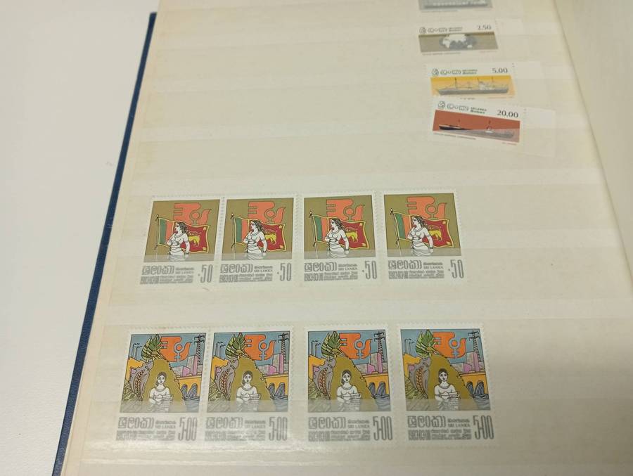 LARGE STOCK BOOK-SRI LANKA-MANY UMM/used ISSUES AND MINI SHEETS