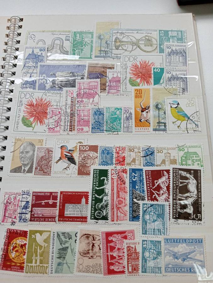 GERMANY VERY FINE USED MINT IN SMALL STOCK BOOK + MANY IN ENVELOPE-UN-CHECKED !!