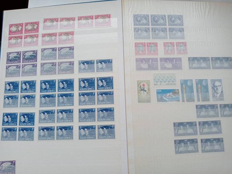 UNION BLOCKS AND RSA DEF.BLOCKS-VERY FINE MINT IN CLEAN STOCK BOOK-MANY ITEMS