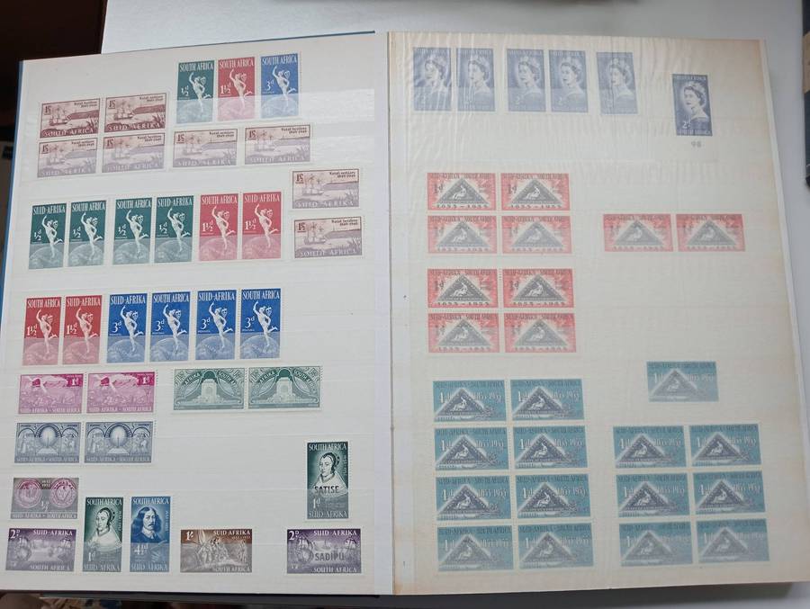 UNION BLOCKS AND RSA DEF.BLOCKS-VERY FINE MINT IN CLEAN STOCK BOOK-MANY ITEMS