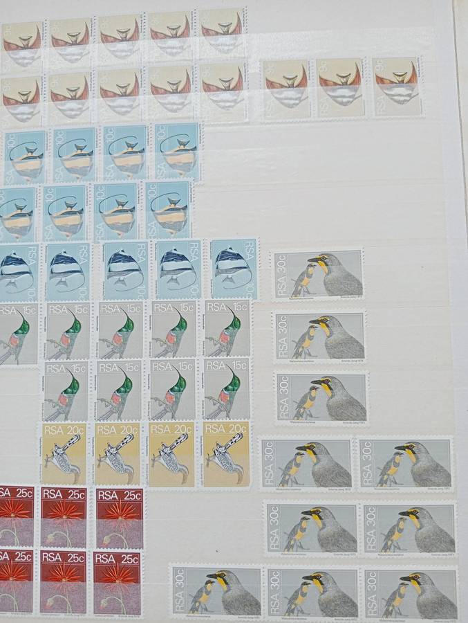 UNION BLOCKS AND RSA DEF.BLOCKS-VERY FINE MINT IN CLEAN STOCK BOOK-MANY ITEMS