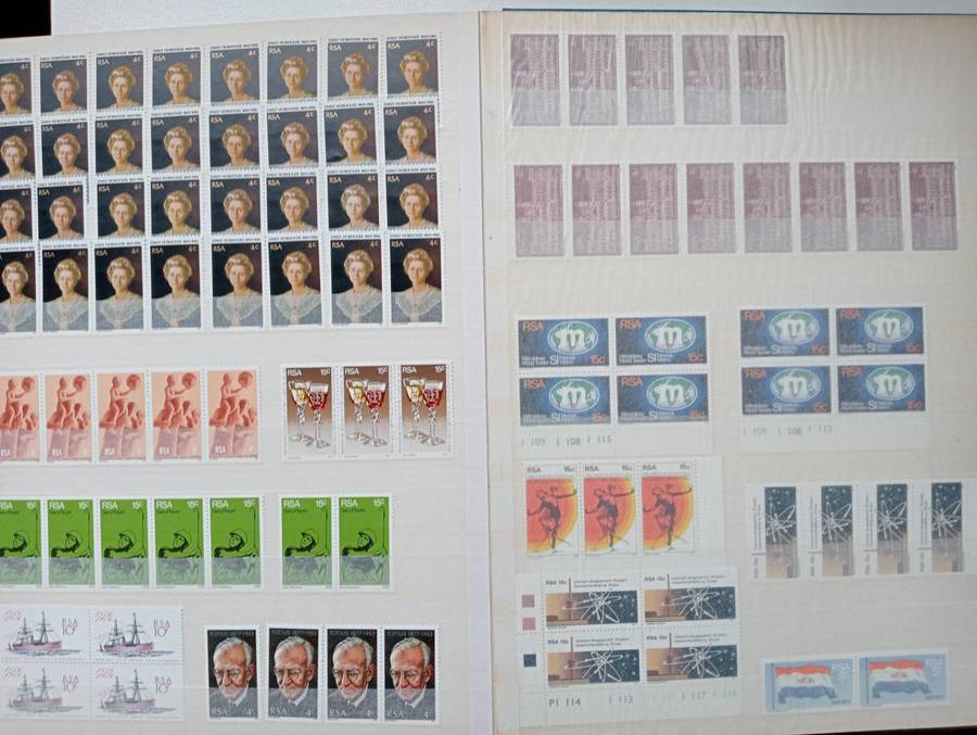 UNION BLOCKS AND RSA DEF.BLOCKS-VERY FINE MINT IN CLEAN STOCK BOOK-MANY ITEMS