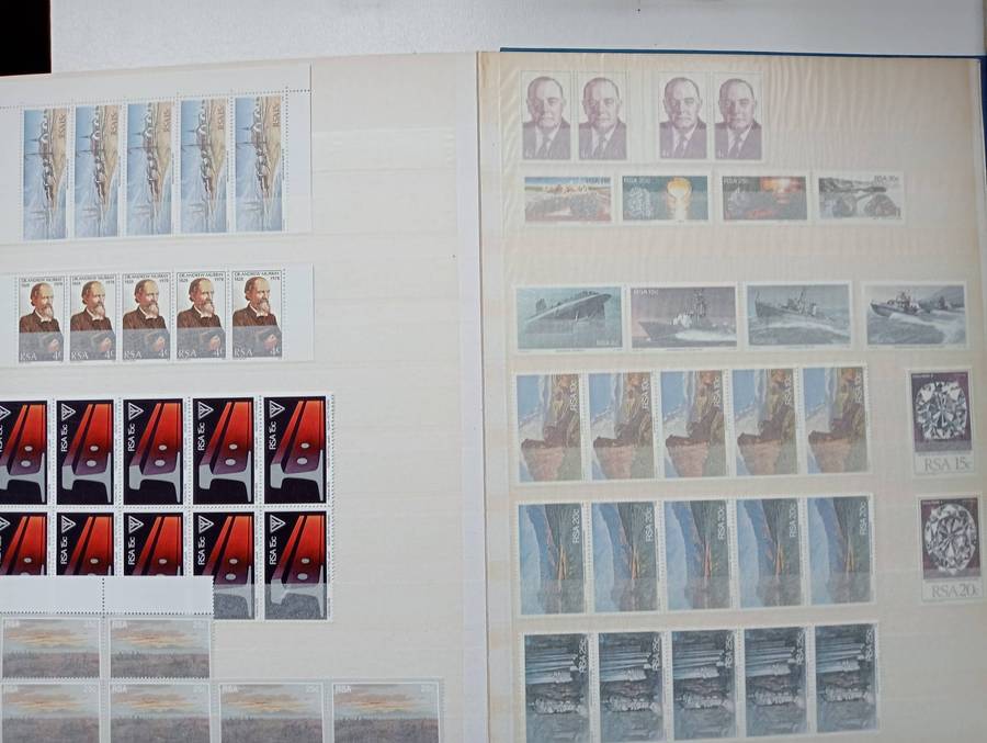 UNION BLOCKS AND RSA DEF.BLOCKS-VERY FINE MINT IN CLEAN STOCK BOOK-MANY ITEMS