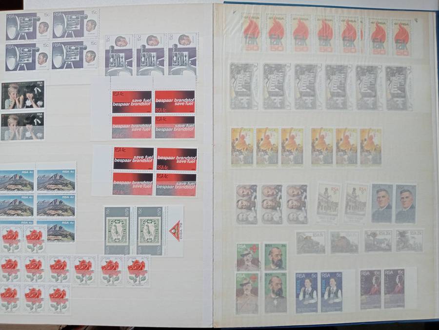 UNION BLOCKS AND RSA DEF.BLOCKS-VERY FINE MINT IN CLEAN STOCK BOOK-MANY ITEMS
