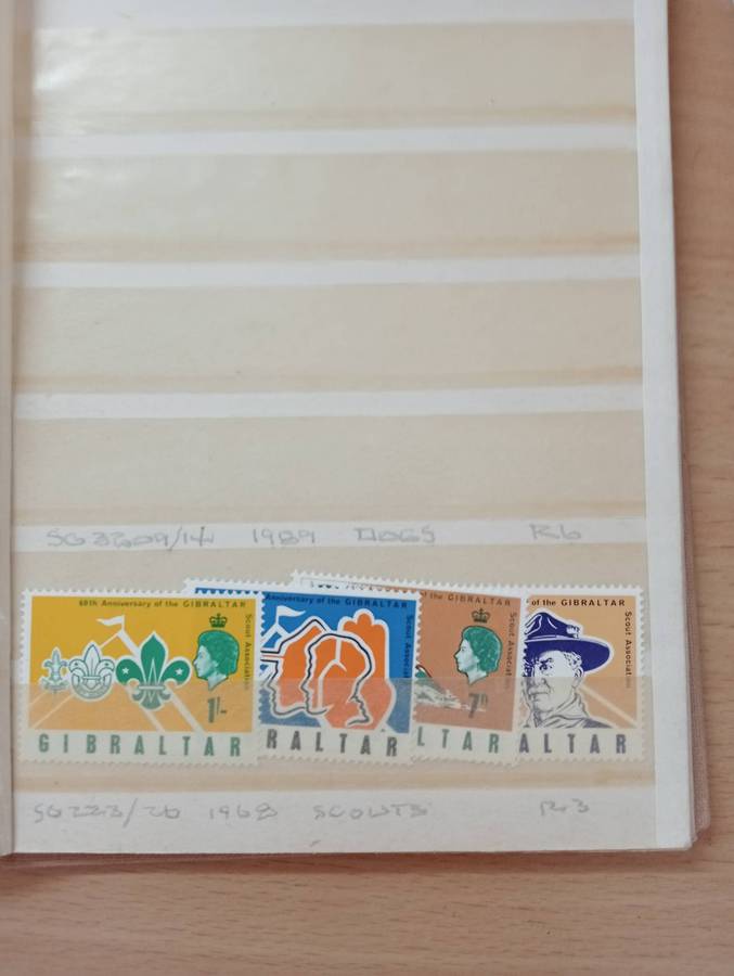 SMALL STOCK BOOK WITH UMM  THEMATIC SETS