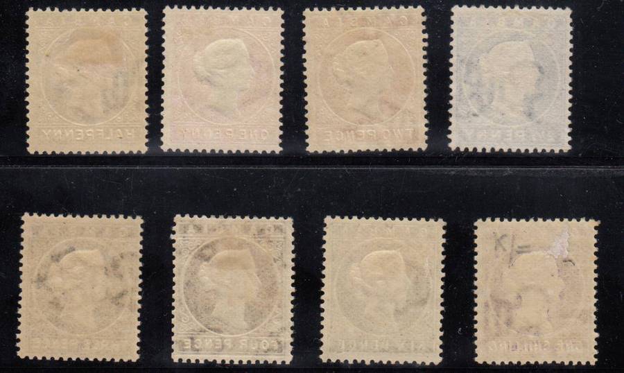 GAMBIA-QV 1886 BEAUTIFUL AND FRESH LOT superb mint NB READ BELOW
