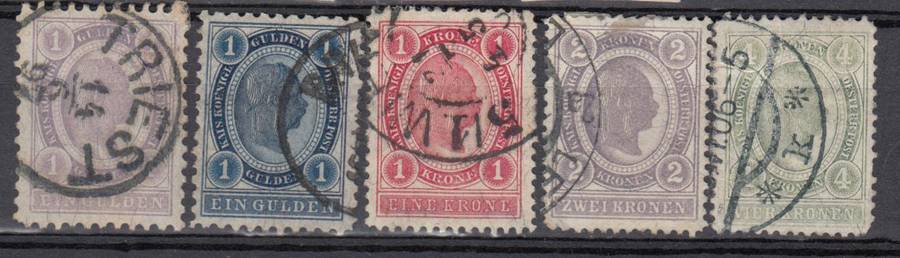 AUSTRIA-SCARCE TOP K AND G VALUES FINE USED  R1300.00