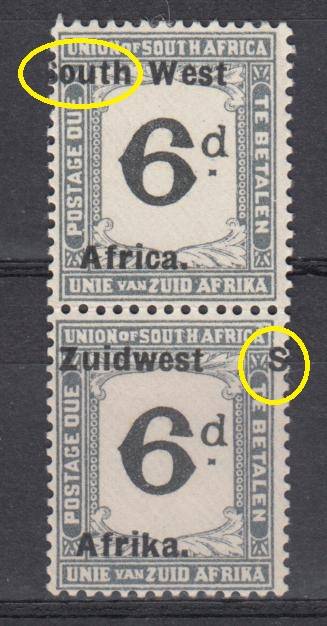 SWA-1923 SCARCE PAIR SUPERB USED SHIFT OF OVERPRINT !! H.R.