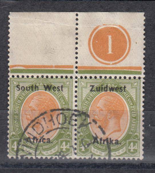 SWA- VERY SCARCE " LITHO " PRINTING PLATE PAIR VFU [ CAN`T BE MANY AROUND ] R12 000.00 FOR MINT !!!!