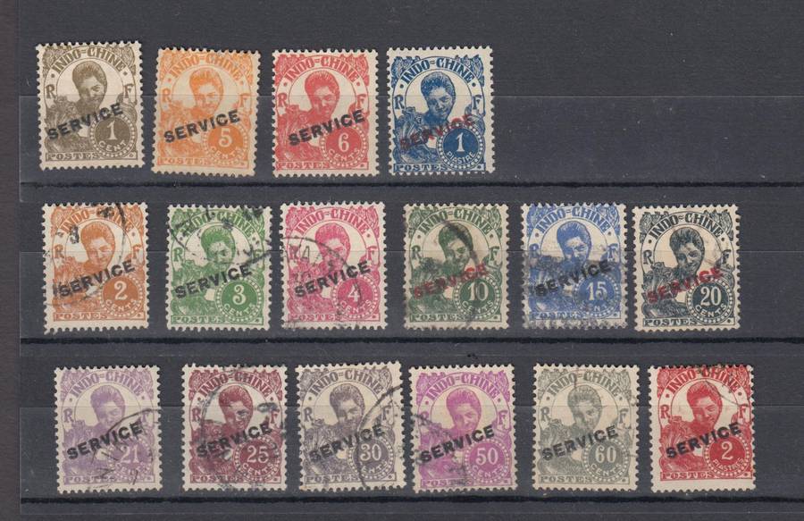 FRENCH INDO CHINA-SCARCE 1934 set vfu/m SG0223 5c no gum + thin REST VFU  R6960.00