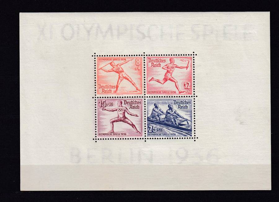 1936 Olympics sheet superb unmounted mint.
