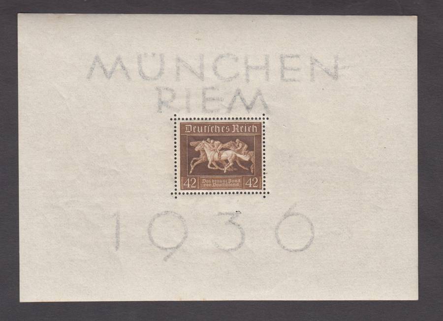 REICH-1936 HORSE mini sheet superb umm