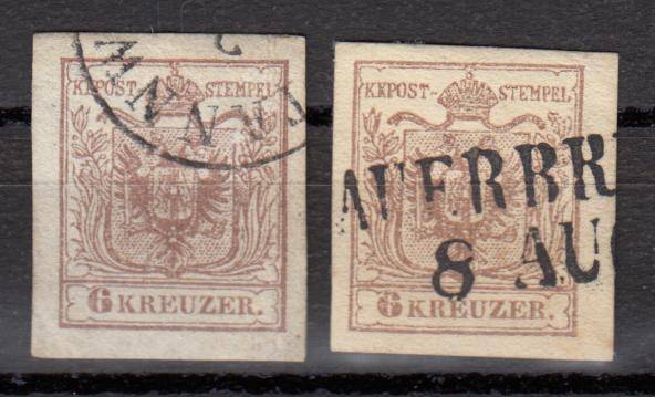 AUSTRIA-1850  6K SHADES ALL SUPERB USED  R700.00