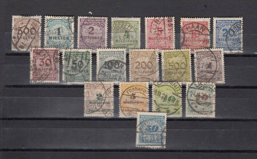 REICH-SCARCE LOT OF INFLATION SUPERB USED  R3430.00