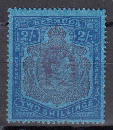 BERMUDA-KGVI SG116c VERY FRESH " MOTTLED FACE " H.R.