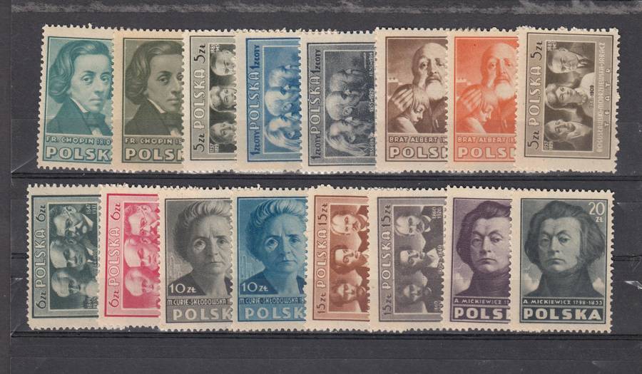 POLAND-1947 LOVELY MINT LOT UMM   R1390.00