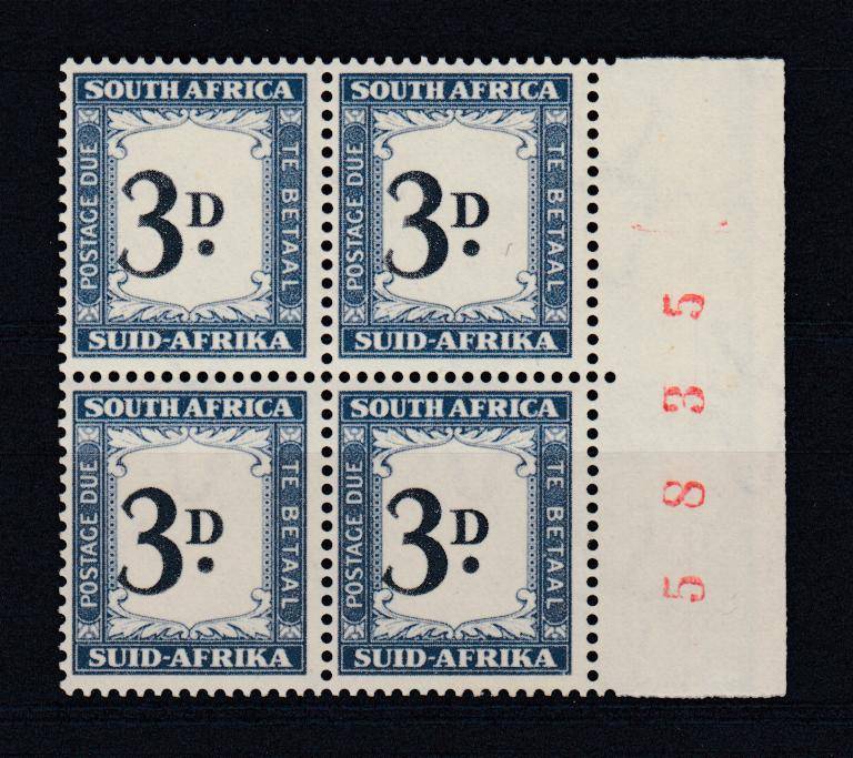 UNION-POSTAGE DUE BLOCK 3d SUPERB UMM   SHEET NO AND VALUE SHIFTS ON ALL !