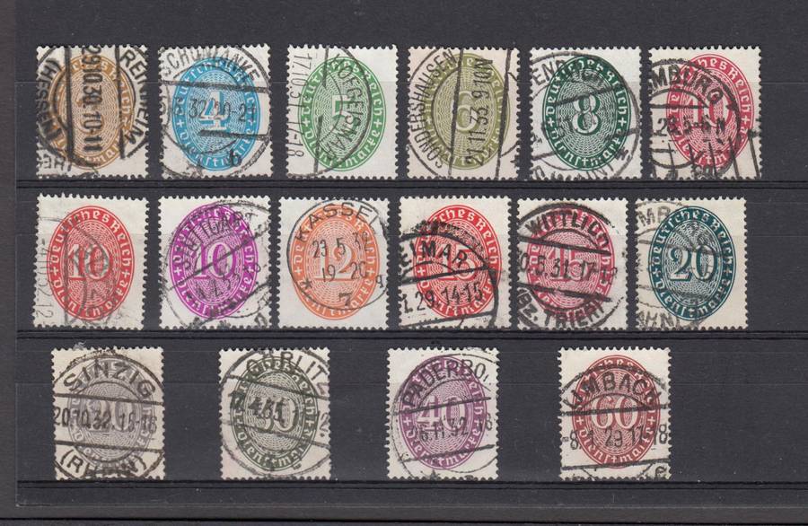 GERMANY-1927 SCARCE OFFICIAL set superb used  R1700.00