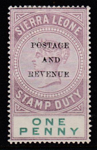 SIERRA LEONE-QV 1897 SUPERB MINT