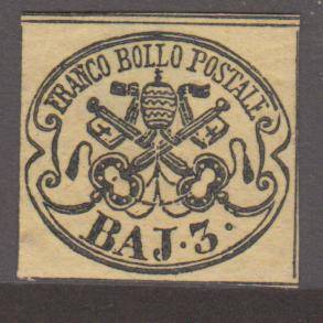 PAPAL STATES-ORIGINAL ISSUES SG16 VFM ORIGINAL GUM H.R.   R850.00