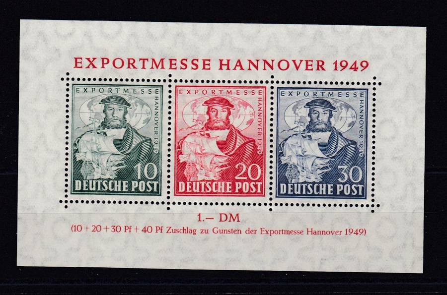 GERMANY 1949 SCARCE MINI SHEET SUPERB UMM   R3600.00