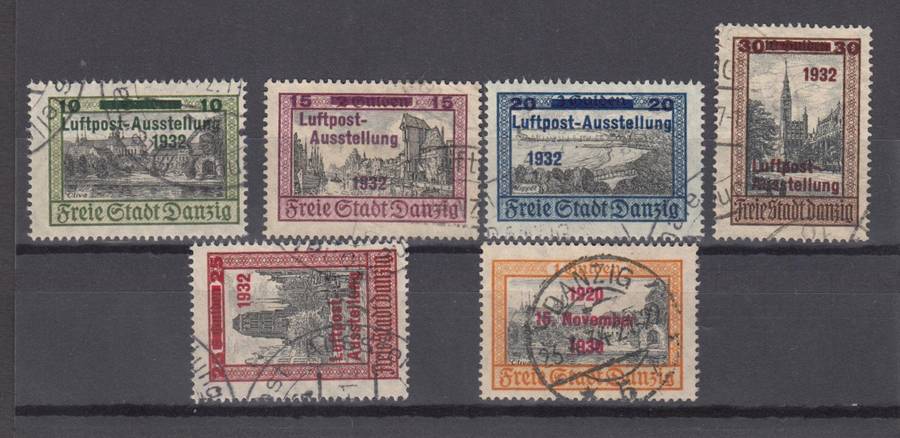 DANZIG-SCARCE 1932 AIR SET SUPERB USED      R4430.00