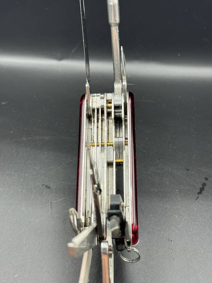 Victorinox CyberTool L With Fold-Out Bit Case - Transparent Red, 91mm
