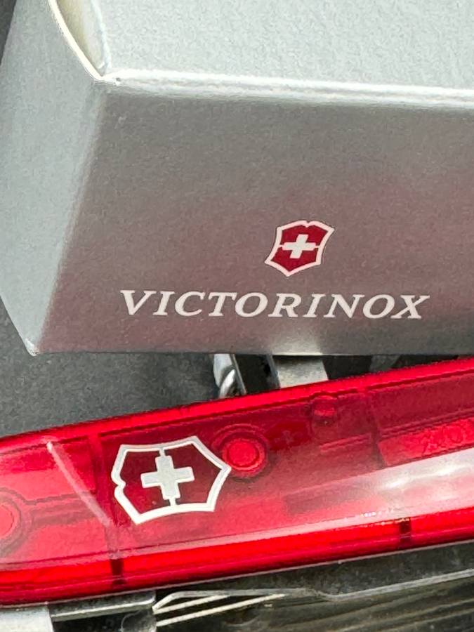 Victorinox CyberTool L With Fold-Out Bit Case - Transparent Red, 91mm