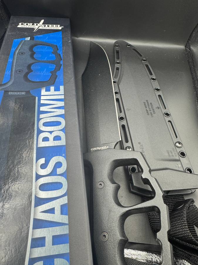 Cold Steel 80NTB Chaos Bowie Fixed Blade Knife 10.5" SK-5 High Carbon