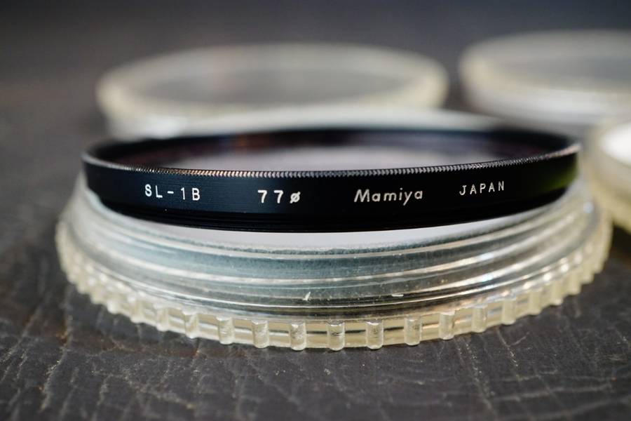 **Mamiya OEM** Set of 77mm Mamiya Filters Orange S 056 2c, SL-1B, YG C **Great Condition**