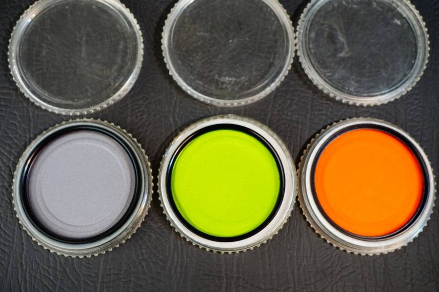 **Mamiya OEM** Set of 77mm Mamiya Filters Orange S 056 2c, SL-1B, YG C **Great Condition**