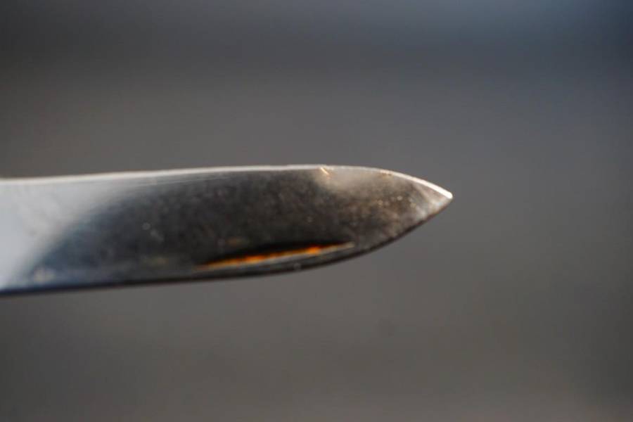 Victorinox Swiss Army Silver Alox Knife with Two Blades **Good Condition**