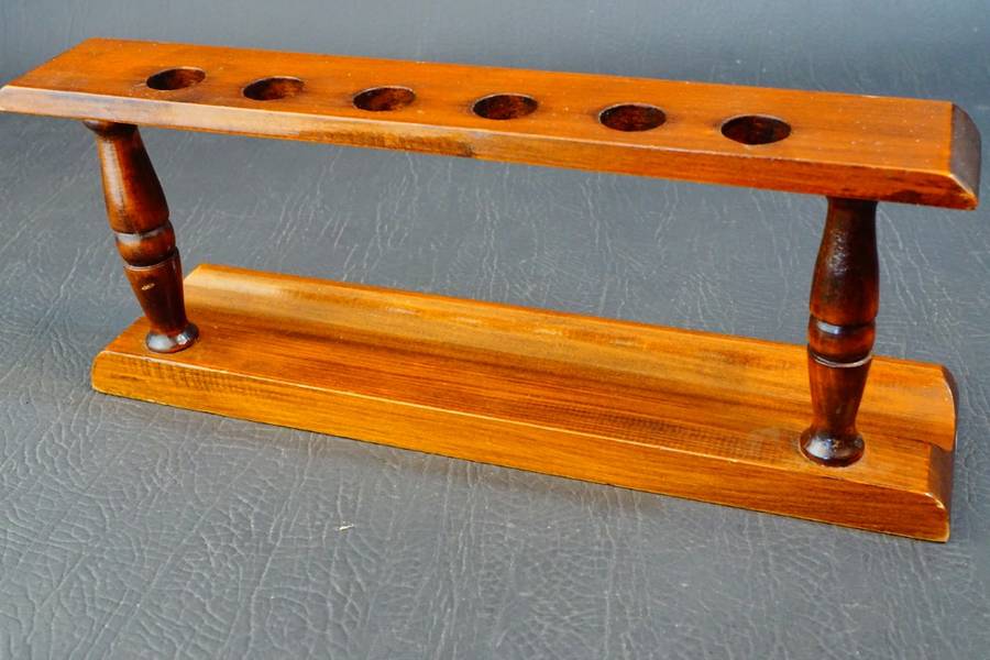 Wooden Smoking Pipe Stand  **Great Condition**