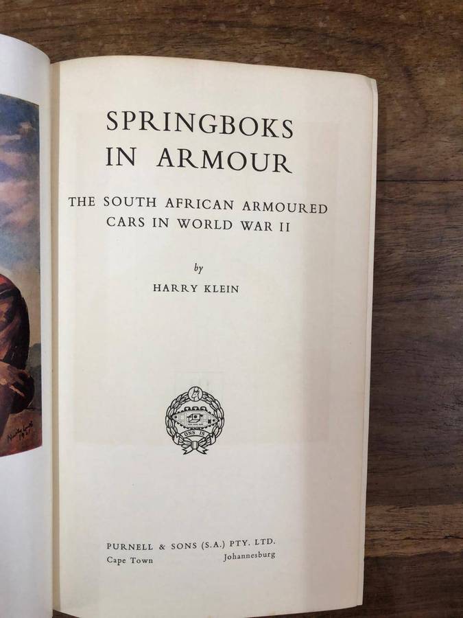 Springboks in Armour - Harry Klein (Hardcover with no dj)