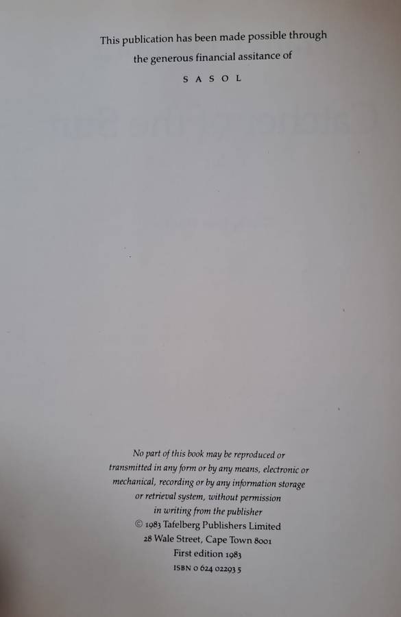 Catcher of the Sun - Frans Clearhout (Hard cover with no DJ)