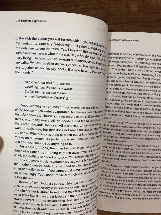 The Tantra Experience - Saraha Osho (Paperback)