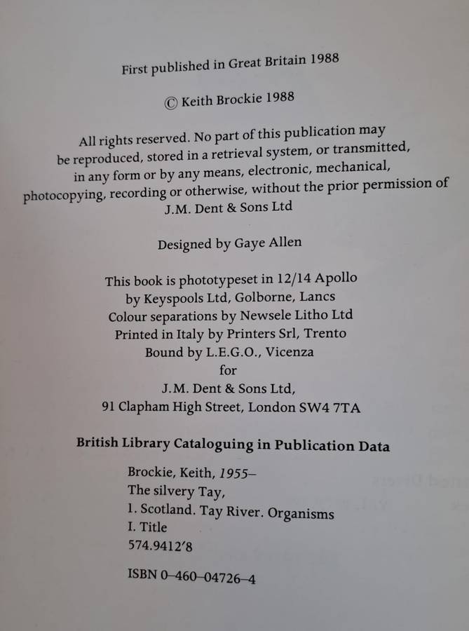 The Silvery Tay - Keith Brockie (Hard cover with DJ)