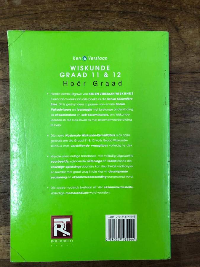 Ken & Verstaan Wiskunde Hoer Graad 11 & 12 Nuwe Sillabus - EA Bester (Paperback)