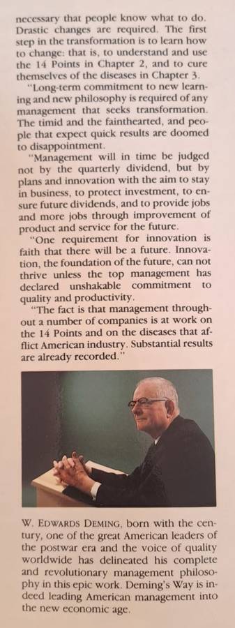 Out of the Crisis - W Edwards Deming ( Hardcover)