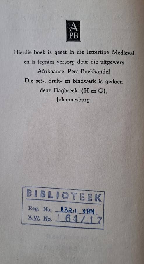 Die Held - N. P. Van Wyk Louw (hard cover with no dj)