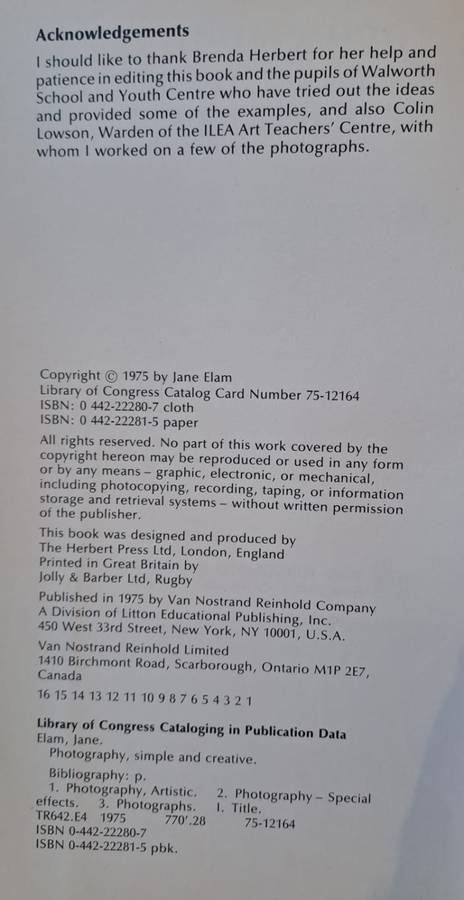 Photography simple and creative - Jane Elam (paperback)