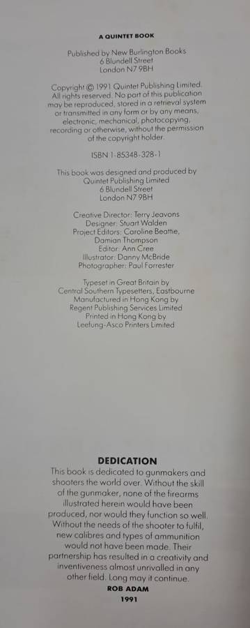 The world's most powerful Rifles & Handguns - Robert Adam (hard cover with dj)