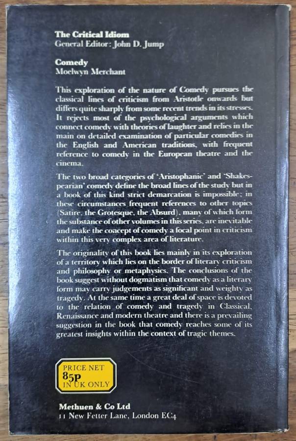 The critical idiom - Moelwyn Merchant (paperback)