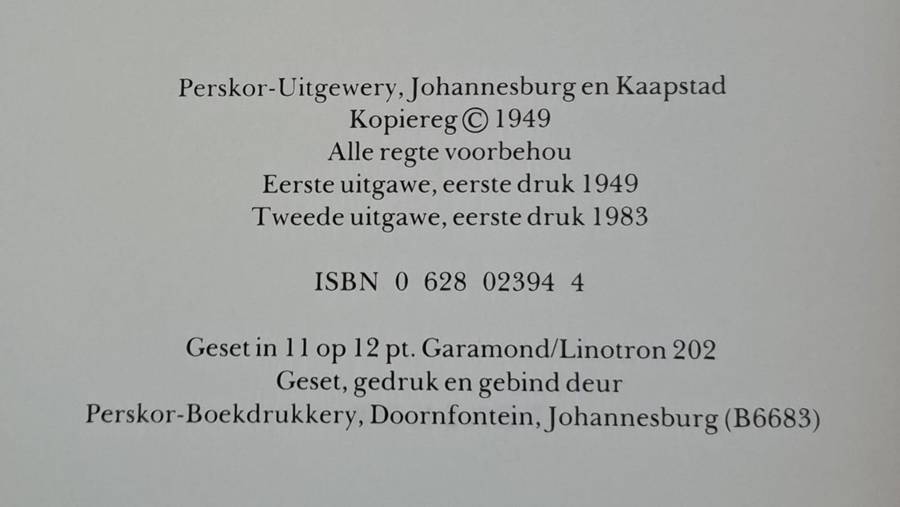 Martbinus se roem - C. M. Van den Heever (Hard cover with dj)