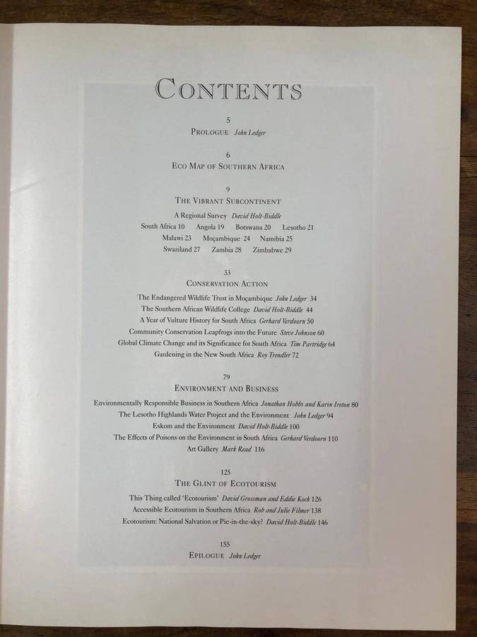 Vision 1996 Annual - Wildlife, Ecotourism and the Environment in Southern Africa (Hardcover no dj)