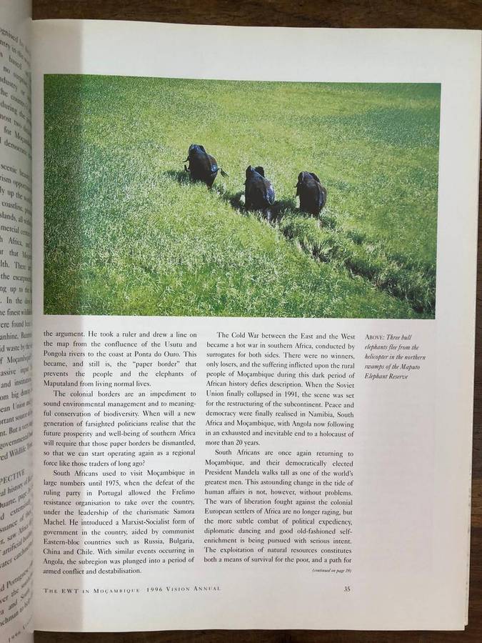 Vision 1996 Annual - Wildlife, Ecotourism and the Environment in Southern Africa (Hardcover no dj)
