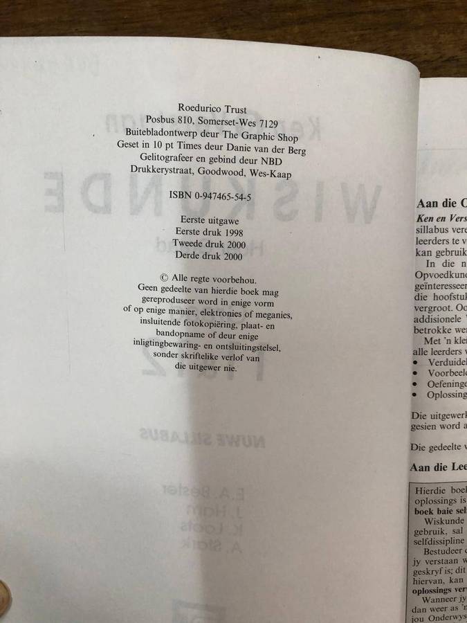 Ken & Verstaan Wiskunde Hoer Graad 11 & 12 Nuwe Sillabus - EA Bester (Paperback)