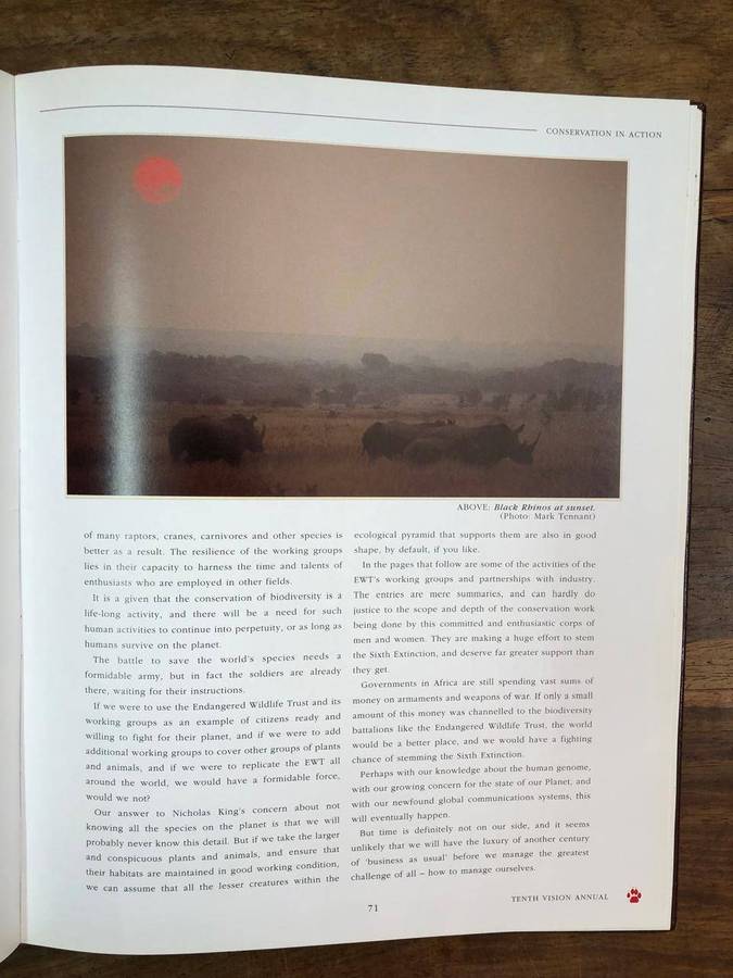 Vision 10th Edi - Wildlife, Ecotourism and the Environment in Southern Africa (Hardcover with no dj)